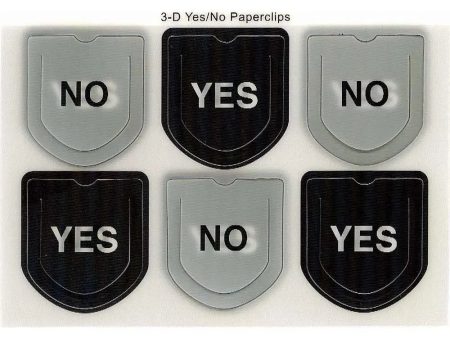 Yes & No Paperclip 3D Action Lenticular Postcard Greeting Card - NEW Cheap