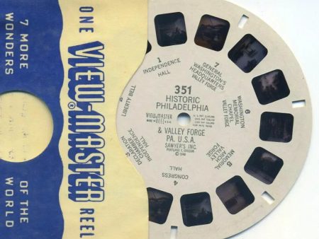 Historic Philadelphia Valle Forge Pa, U.S.A - View-Master Printed Reel - vintage - (REL-351) Online Hot Sale