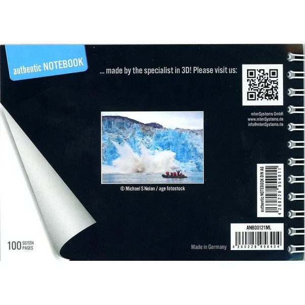 GLACIER BAY - Two (2) Notebooks with 3D Lenticular Covers - Unlined Pages - NEW For Cheap