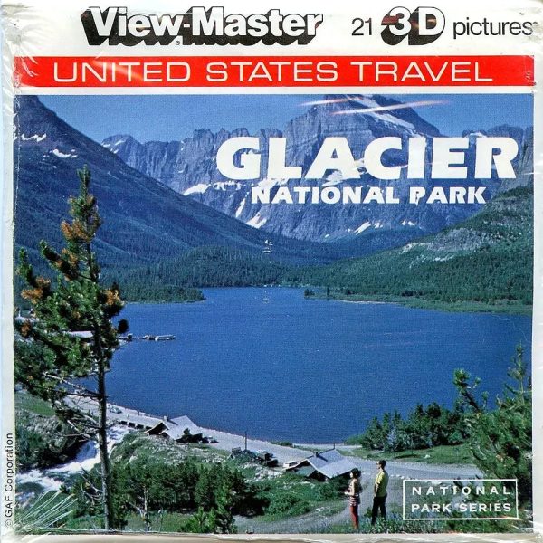 Glacier National Park - View-Master 3 Reel Packet - 1970s views - vintage - (PKT-A296-V2nk) Sale