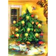 Jesus Nativity & Christmas Tree - 2 3D Postcard Lenticular Greeting Cards - NEW For Sale