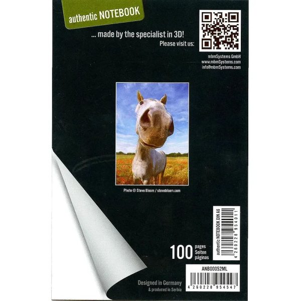 HORSE NOSE - Two (2) Notebooks with 3D Lenticular Covers - Unlined Pages - NEW Online Sale