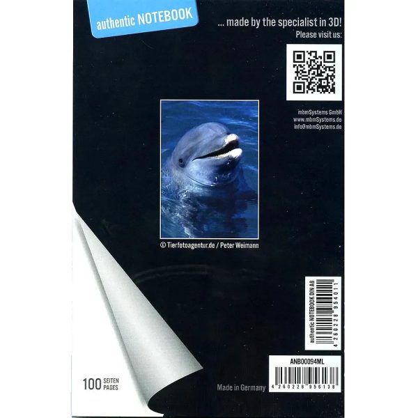 DOLPHIN BOTTLENOSE - Two (2) Notebooks with 3D Lenticular Covers - Unlined Pages - NEW on Sale