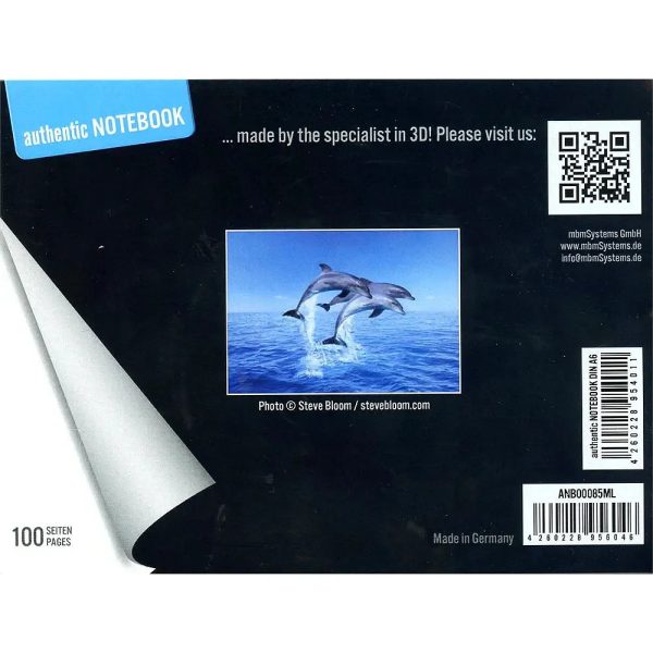 DOLPHINS JUMPING - Two (2) Notebooks with 3D Lenticular Covers - Unlined Pages - NEW Online