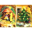 Jesus Nativity & Christmas Tree - 2 3D Postcard Lenticular Greeting Cards - NEW For Sale