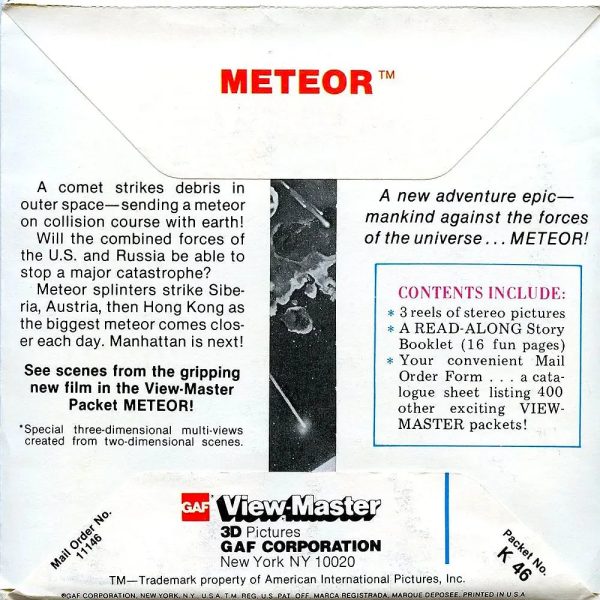 METEOR - View-Master 3 Reel Packet - 1970s - vintage - (K46-G5nk) For Cheap