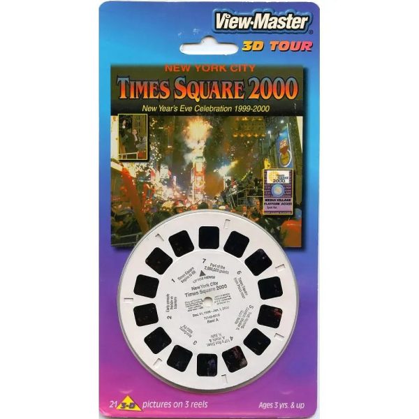 Times Square 2000 - New Year s Eve Celebration 1999-2000 - View-Master 3 Reel Set on Card - NEW - (VBP-3143) Cheap