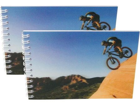 MOUNTAIN BIKER - Two (2) Notebooks with 3D Lenticular Covers - Unlined Pages - NEW Online Hot Sale