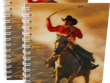 COWBOY - Two (2) Notebooks with 3D Lenticular Covers - Unlined Pages - NEW Online now