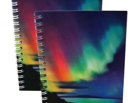 AURORA BOREALIS #1 - Two (2) Notebooks with 3D Lenticular Covers - Unlined Pages - NEW Sale