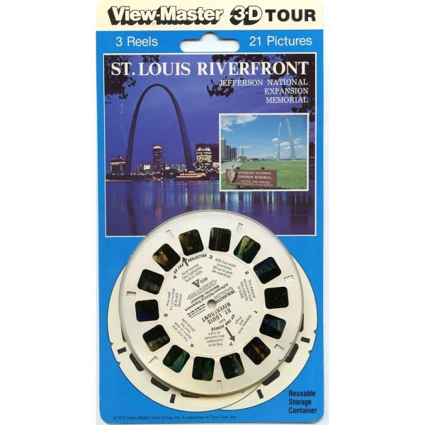 St. Louis Riverfront Jefferson National Expansion Memorial - View-Master 3 Reel Set on Card - NEW - (VBP-5365) For Sale