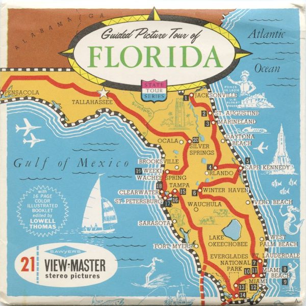 Florida - Map Series - View-Master 3 Reel Packet - vintage - A960-S6A Online now