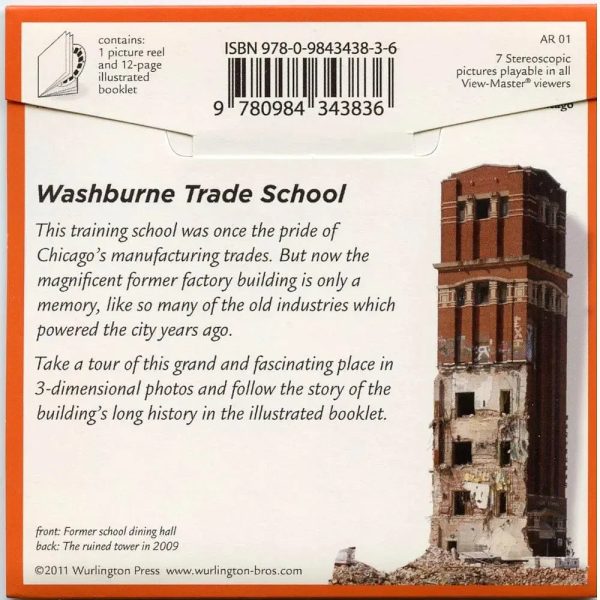 Washburne Trade School - American Ruins - View-Master 3 Reel Set on Card New - AR01 For Sale