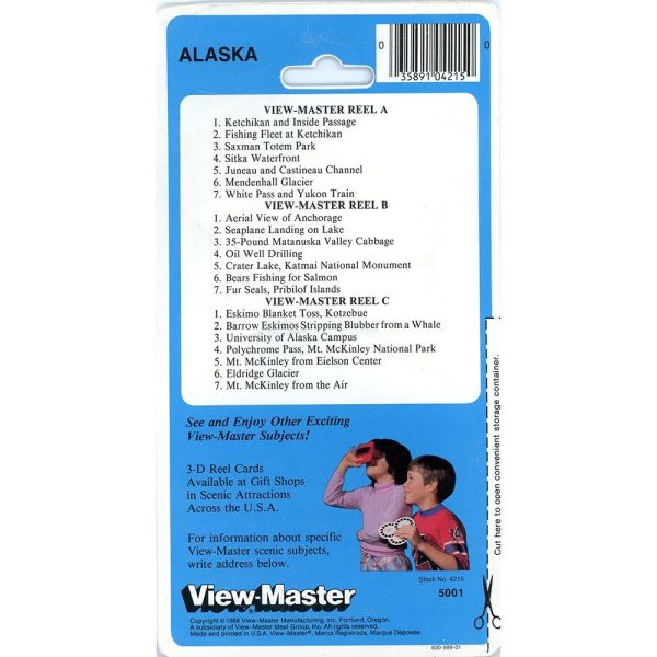 Alaska - View-Master 3 Reel Set on Card - NEW - (VBP-5001) For Discount