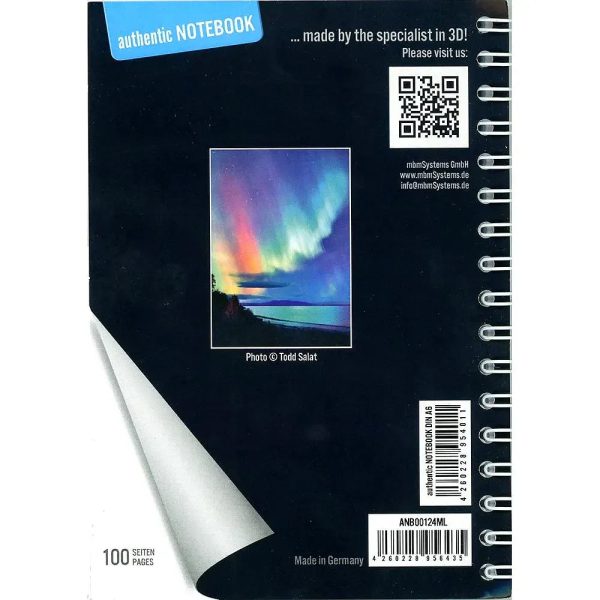 AURORA BOREALIS #1 - Two (2) Notebooks with 3D Lenticular Covers - Unlined Pages - NEW Sale