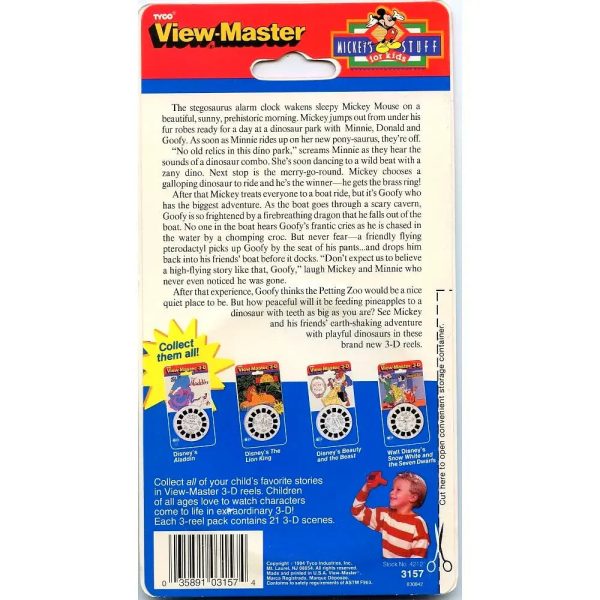 Mickey Mouse and the Dinosaurs - View-Master 3 Reel Set on Card - NEW - (VBP-3157) Online Sale