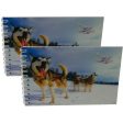 DOG HUSKIES - Two (2) Notebooks with 3D Lenticular Covers - Unlined Pages - NEW Cheap