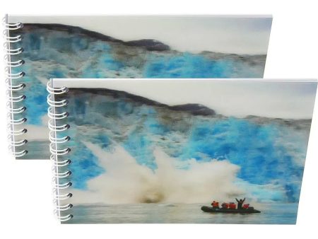 GLACIER BAY - Two (2) Notebooks with 3D Lenticular Covers - Unlined Pages - NEW For Cheap