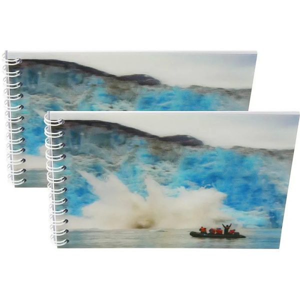 GLACIER BAY - Two (2) Notebooks with 3D Lenticular Covers - Unlined Pages - NEW For Cheap