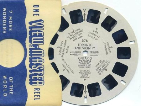 Toronto and Vicinity Ontario Canada - View-Master Printed Reel - vintage - (REL-376) For Sale