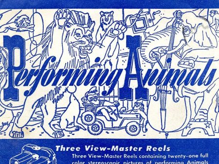 Performing Animals - View-Master - 3 Reel Packet - 1950s views - vintage -  (ECO-PERF-ANI-S2) For Sale