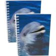 DOLPHIN BOTTLENOSE - Two (2) Notebooks with 3D Lenticular Covers - Unlined Pages - NEW on Sale