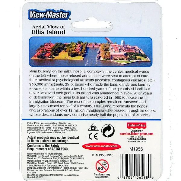 Unseen Ellis Island - View-Master 3 Reel Set on Card - NEW - (VBP-M1956) Discount