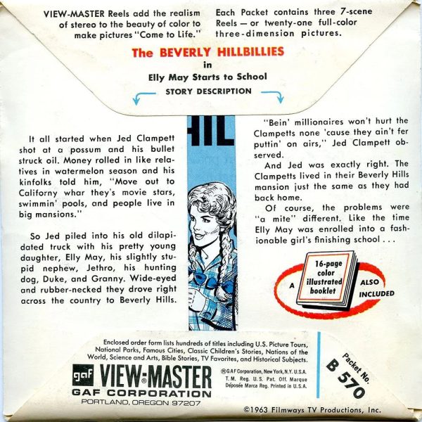 Beverly Hillbillies - View-Master 3 Reel Packet - 1960s - vintage - (PKT-B570-G1A) Hot on Sale