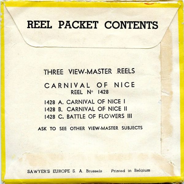 Carnival of Nice - View-Master - 3 Reel Packet - 1950s views - Vintage (ECO-CAR-NICE-BS3D) Online now