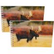 MOOSE BULL - Two (2) Notebooks with 3D Lenticular Covers - Unlined Pages - NEW Online Sale