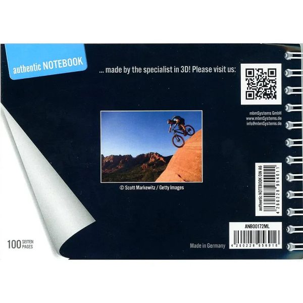 MOUNTAIN BIKER - Two (2) Notebooks with 3D Lenticular Covers - Unlined Pages - NEW Online Hot Sale