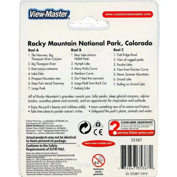 Rocky Mountain - National Park - View-Master 3 Reel Set on Card - NEW - (VBP-5387) Fashion