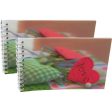 FABRIC HEARTS - Two (2) Notebooks with 3D Lenticular Covers - Unlined Pages - NEW Online Sale