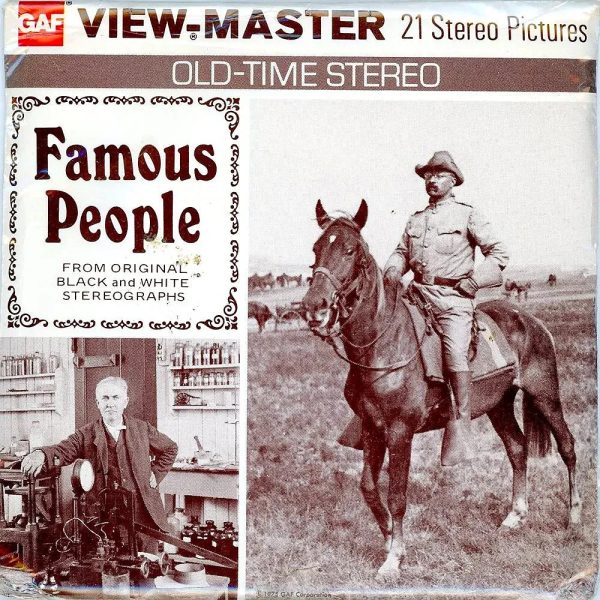 Famous People - View-Master - 3 Reel Packet - 1970s - Vintage - (PKT-B793-G5mint) Fashion