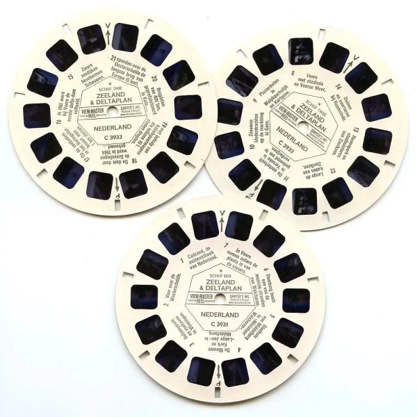 Zeeland & Deltaplan Netherlands - View-Master - 3 Reel Packet - 1960s views - vintage - (ECO-C393E-BS6) For Sale