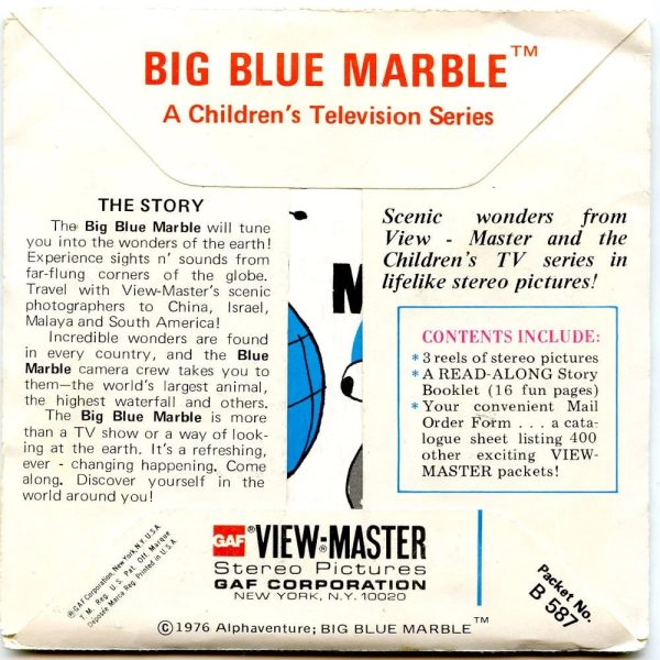 Big Blue Marble - View-Master 3 Reel Packet - 1970s views - (ECO-B587-G5A) Online Hot Sale