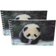 PANDA CUB - Two (2) Notebooks with 3D Lenticular Covers - Unlined Pages - NEW Discount