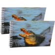 ALLIGATOR - Two (2) Notebooks with 3D Lenticular Covers - Unlined Pages - NEW Online now