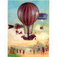 Balloon Ascent by J. Arthur Dixon - 3D Lenticular Postcard Greeting Card - NEW Online Hot Sale