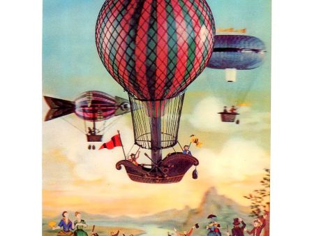 Balloon Ascent by J. Arthur Dixon - 3D Lenticular Postcard Greeting Card - NEW Online Hot Sale