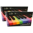 LIFE IS COLORFUL - Two (2) Notebooks with 3D Lenticular Covers - Unlined Pages - NEW Online