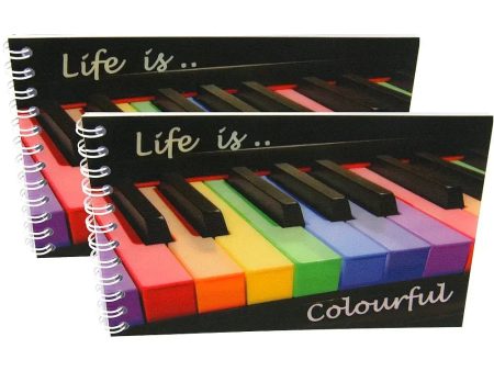 LIFE IS COLORFUL - Two (2) Notebooks with 3D Lenticular Covers - Unlined Pages - NEW Online