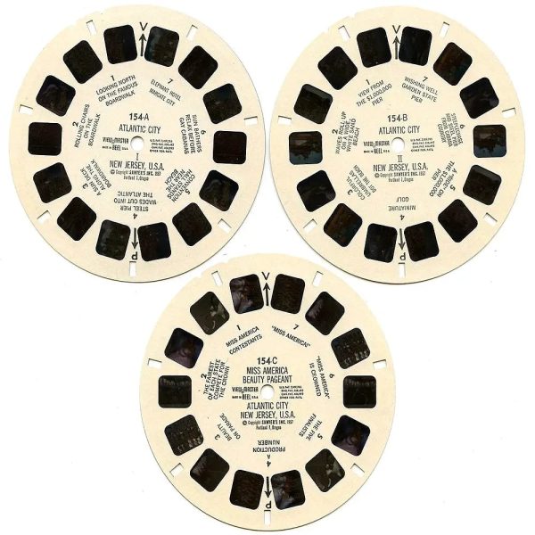 Atlantic City -  View-Master - 3 Reel Packet - 1950s views - Vintage - (PKT-ATLA-S3) For Cheap