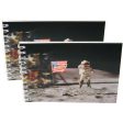 JUMPING ON THE MOON - Two (2) Notebooks with 3D Lenticular Covers - Unlined Pages - NEW Online Hot Sale