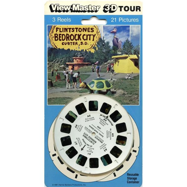 Flintstones Bedrock City - View-Master 3 Reel Set on Card - NEW - (VBP-5099) Hot on Sale