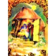 Jesus Nativity & Christmas Tree - 2 3D Postcard Lenticular Greeting Cards - NEW For Sale