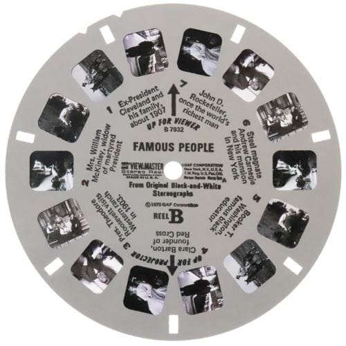 Famous People - View-Master - 3 Reel Packet - 1970s - Vintage - (PKT-B793-G5mint) Fashion