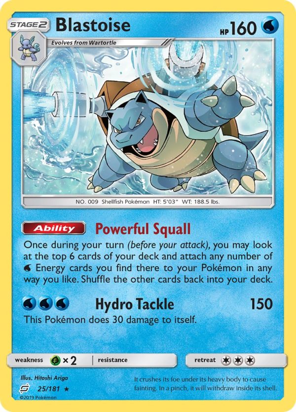 Blastoise (25 181) (Theme Deck Exclusive) [Sun & Moon: Team Up] Discount