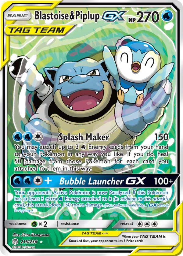 Blastoise & Piplup GX (215 236) [Sun & Moon: Cosmic Eclipse] Online now