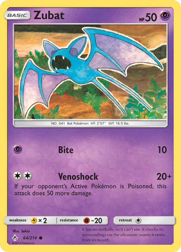 Zubat (64 214) [Sun & Moon: Unbroken Bonds] For Discount